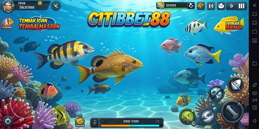 Gameplay seru CITIBET88 dengan aksi menembak ikan.