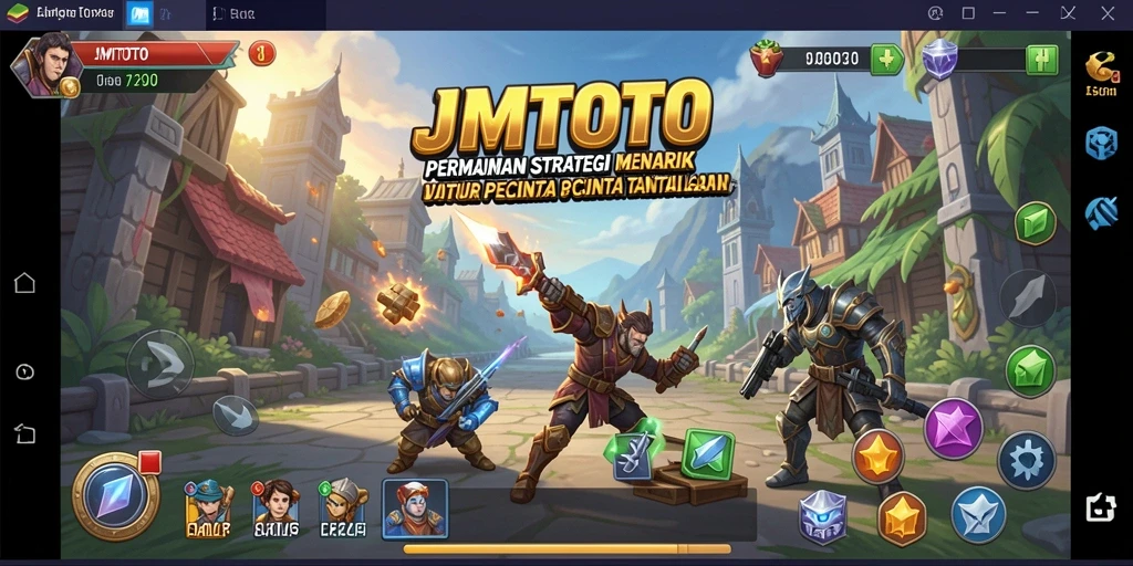 Screenshot JMTOTO menampilkan aksi seru dalam permainan strategi.