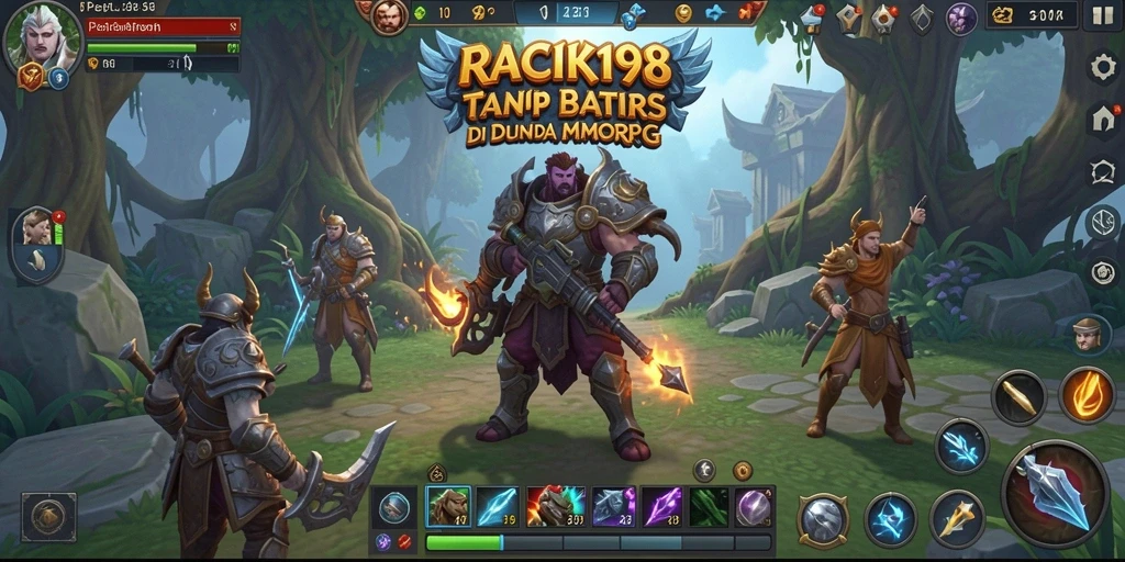 Screenshot gameplay <strong>RACIK198</strong> menampilkan pertarungan epik antar pemain.