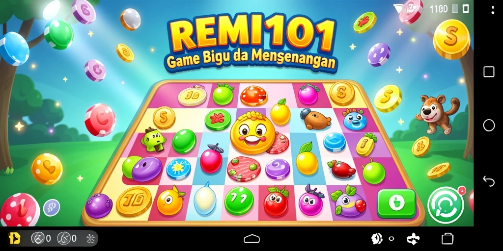 Tampilan gameplay seru di REMI101 dengan berbagai tema Bingo.