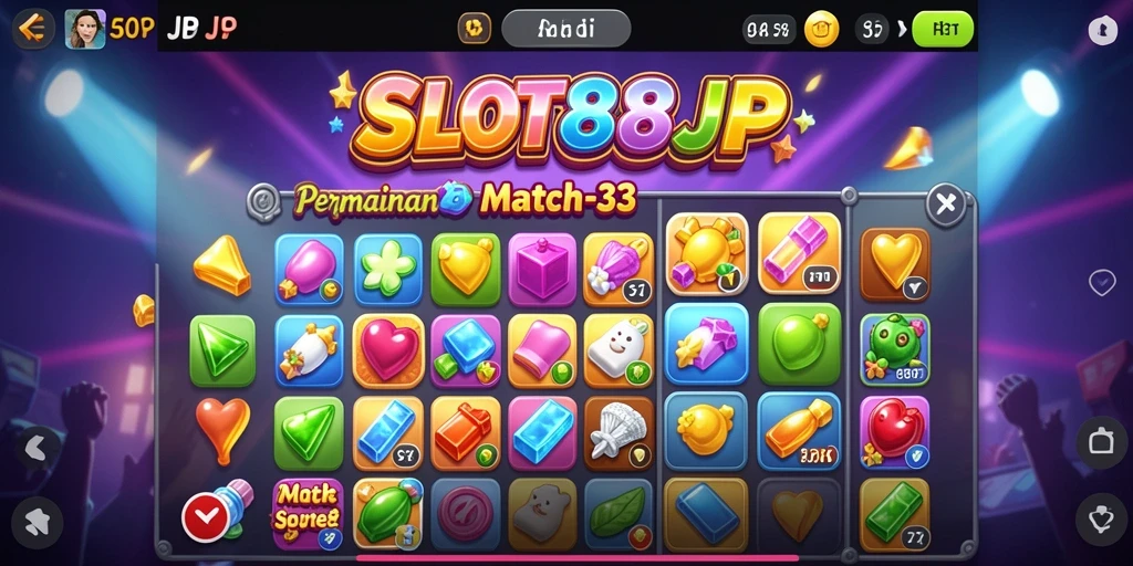 Tampilan gameplay SLOT88JP yang menantang dan penuh warna.