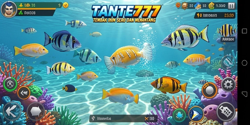 Gameplay seru menembak ikan di TANTE777.